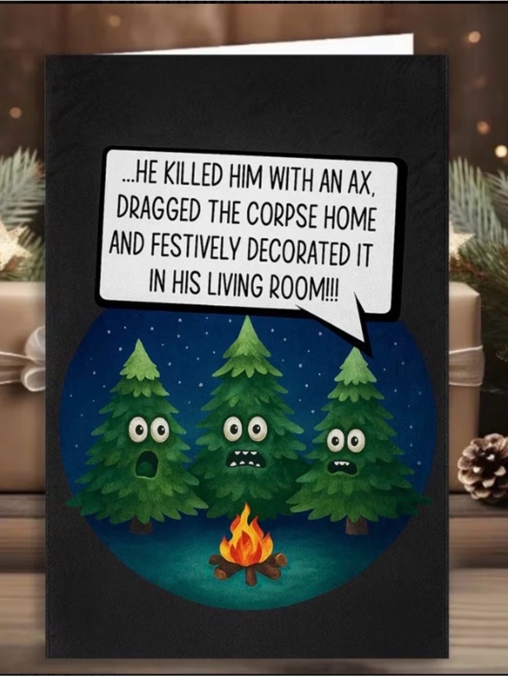 Funny Christmas Tree Holiday Card